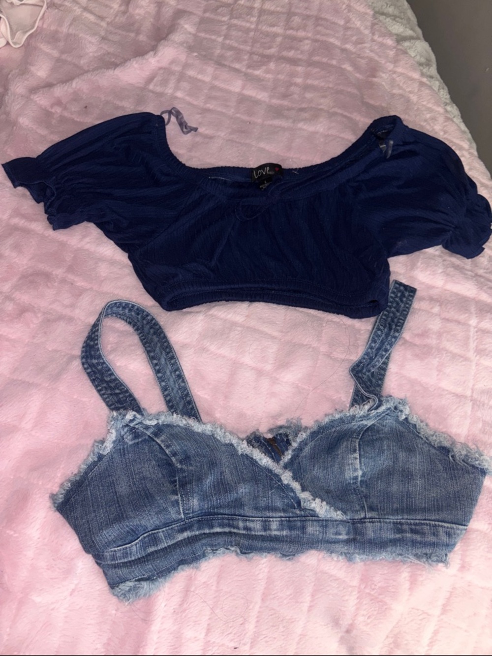 Blue 2 pcs tops